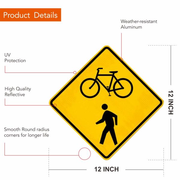 Bicycle & Pedestrian Crossing Sign - Image 2