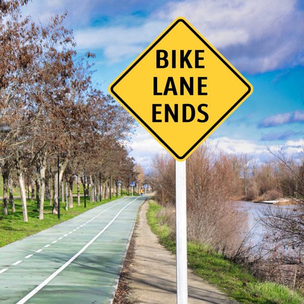 Bike Lane Ends Sign - Image 4