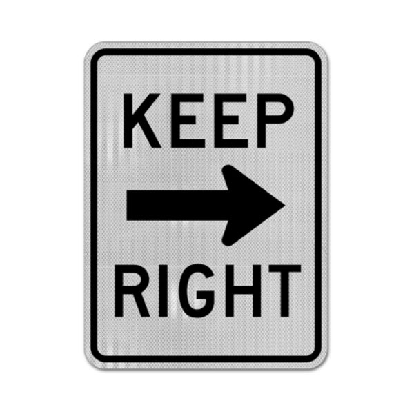 Keep Right Sign