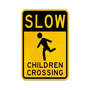Slow Children Crossing Sign