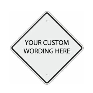 White Square Custom Sign HIP