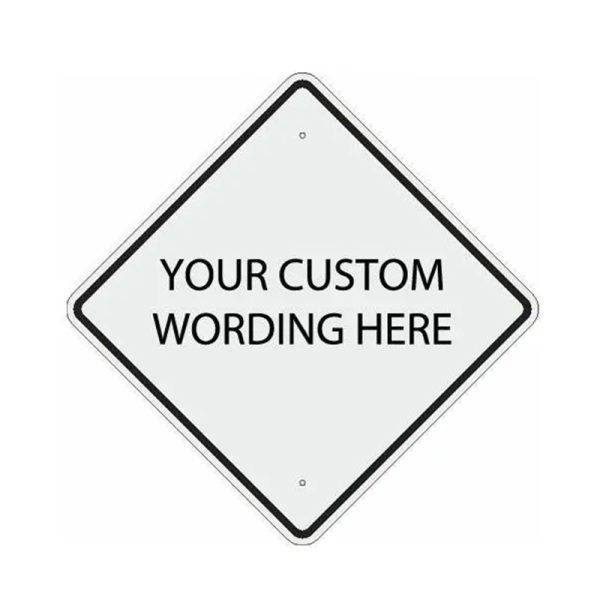 White Square Custom Sign HIP
