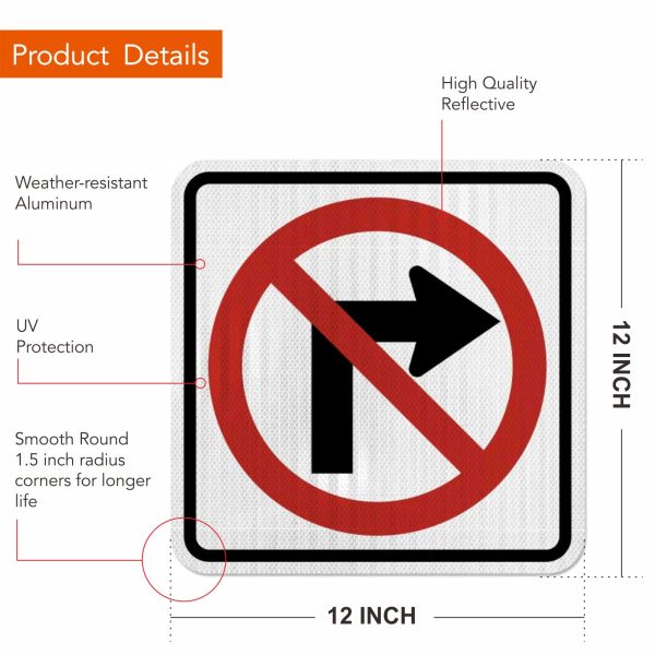 Do Not Turn Right Sign - Image 2