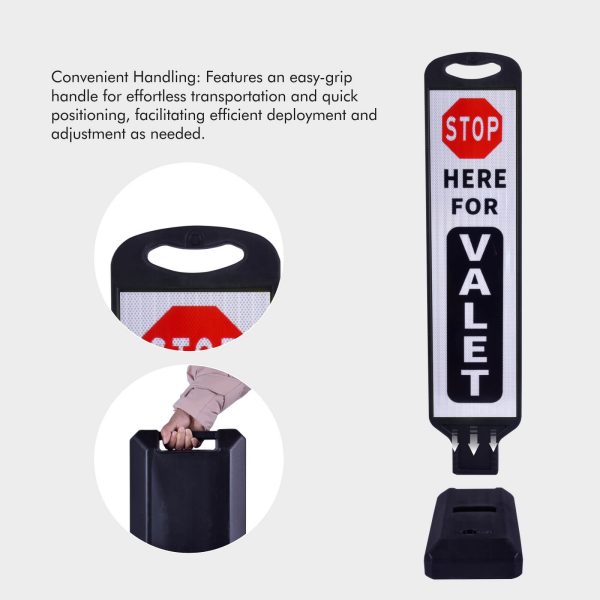 Valet Parking Sign with Heavy Wate Filled Base 2Sets - Image 4