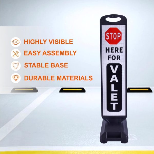 Valet Parking Sign with Heavy Wate Filled Base 2Sets - Image 5