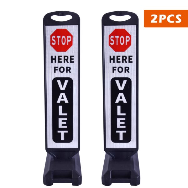 Valet Parking Sign with Heavy Wate Filled Base 2Sets