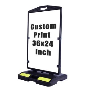Wind SignBoard 24''x36''with 40Lbs Wate Filled Base