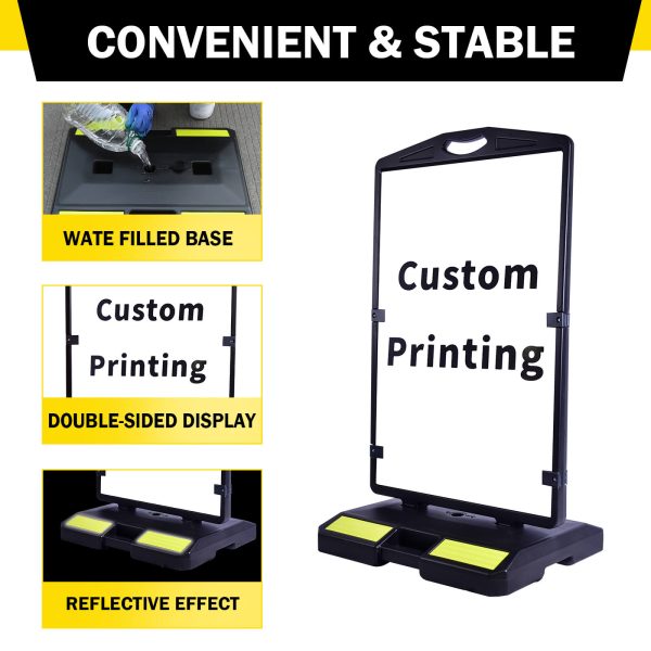 Wind SignBoard 24''x36''with 40Lbs Wate Filled Base - Image 4